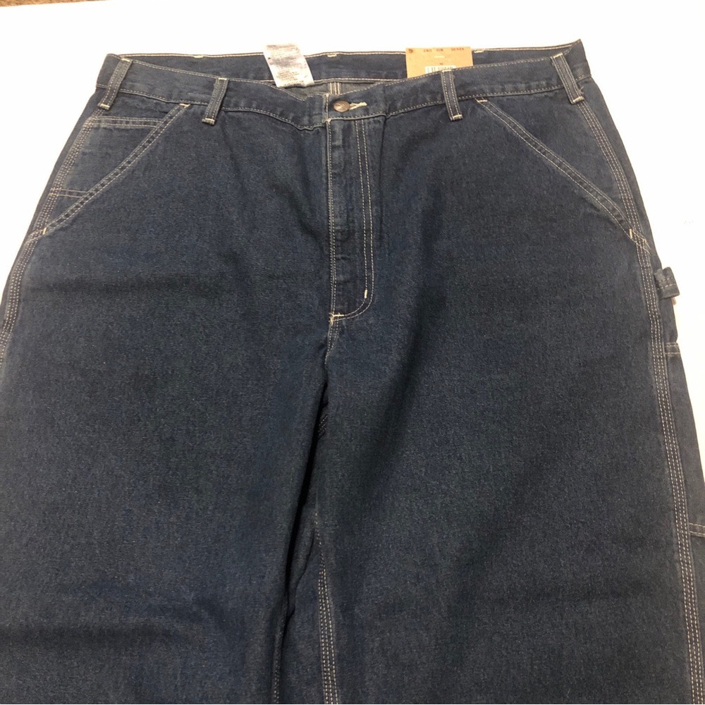 Carhartt Mens 42X30 Loose Original Fit Work Dungaree Jean B13-DST Irregular - Picture 7 of 13